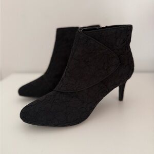 Kelly & Katie Black Textured Ankle Booties